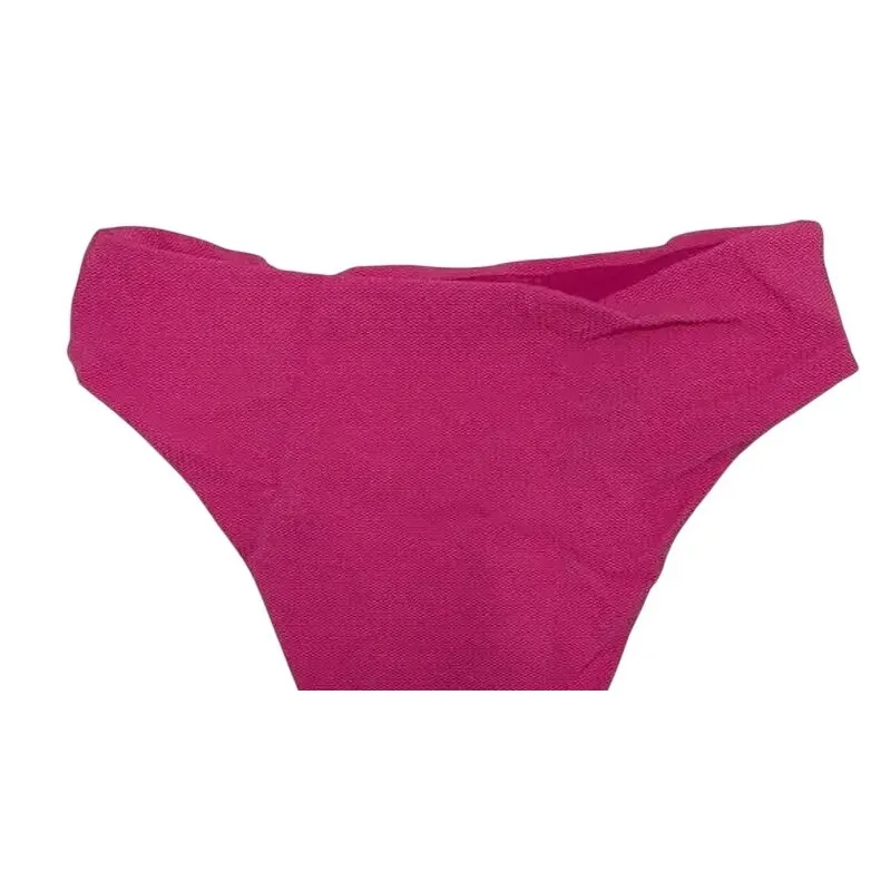 NWT Andie Swim The Ruched Side High Waisted Bikini Bottoms M Pink Orchid Pink - Image 5