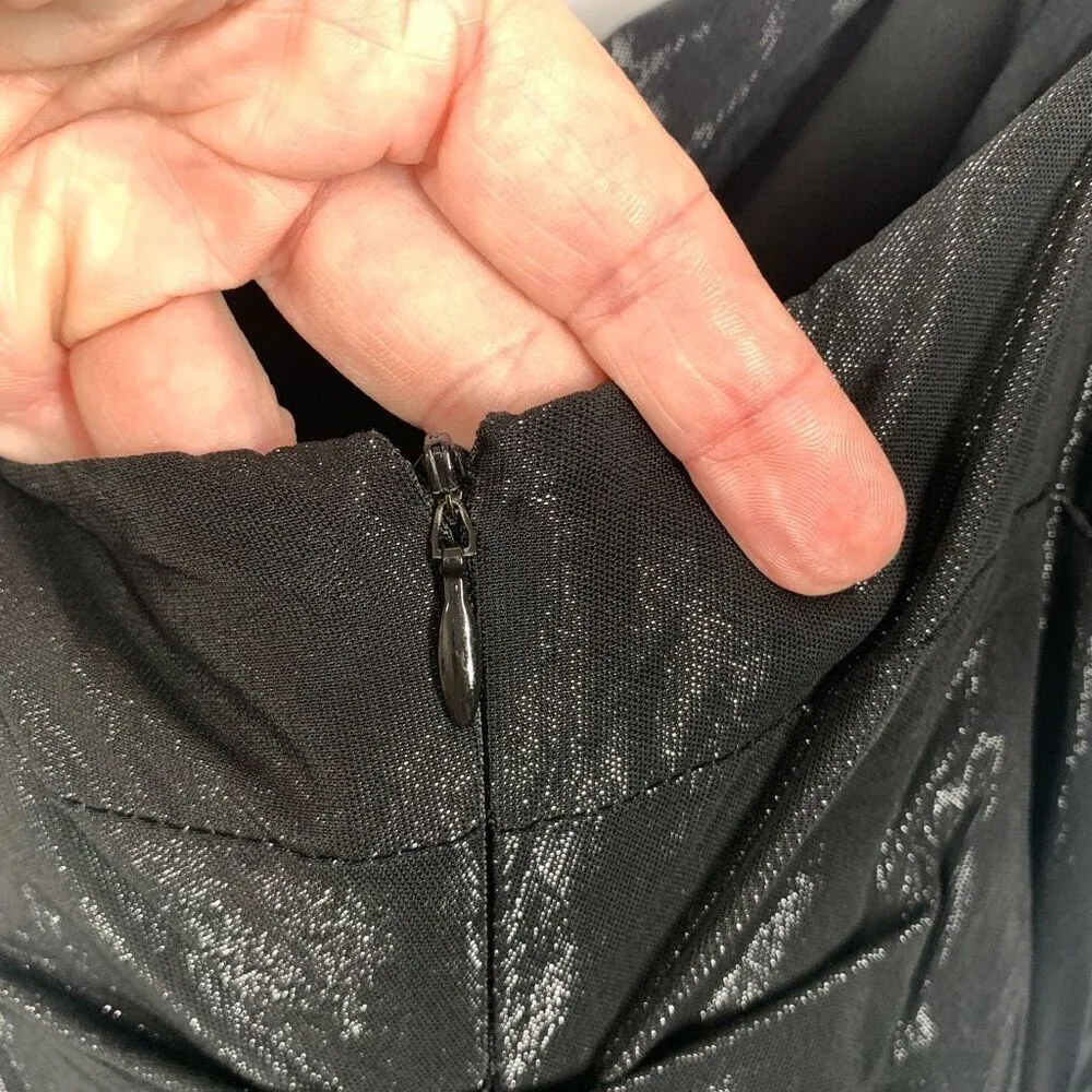 Nicole Miller Collection black gathered dress party prom size 10 - Image 3