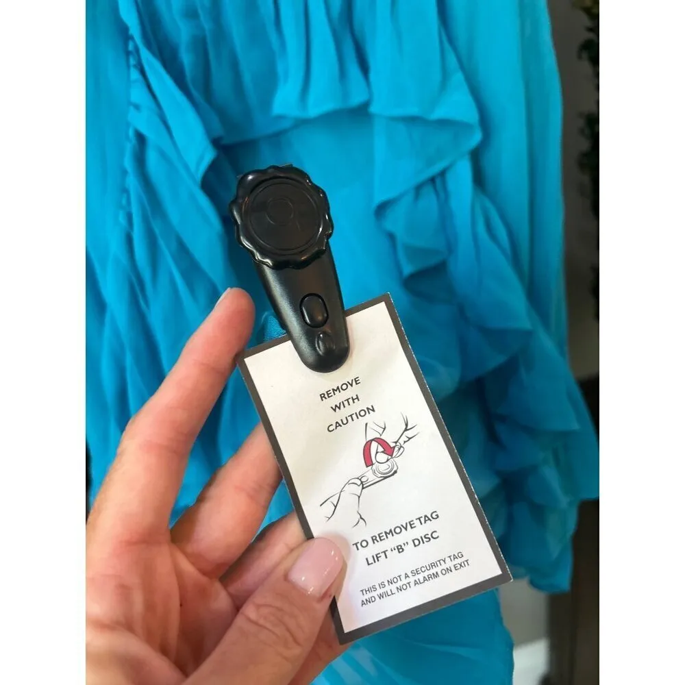 BCBGMAXAZRIA Pleated Ruffled Mini Dress Blue Womens Size 0 - Image 8