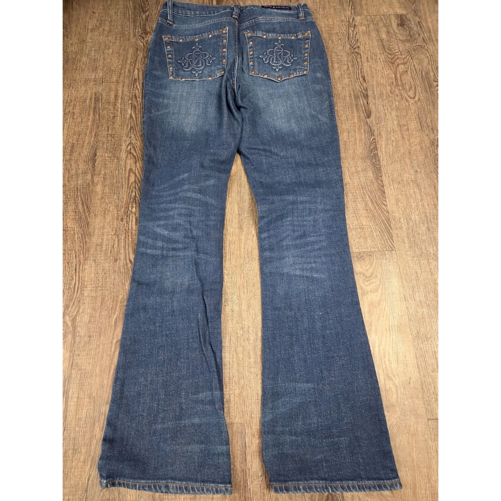 Rock + Republic Kasandra Jeans Blue Bootcut Soft Denim Stretch 8M - Image 4