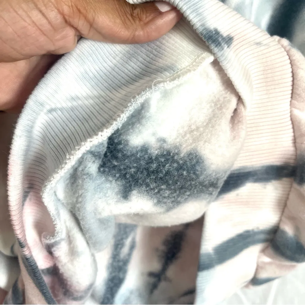 AEROPOSTALE | Tie Dye Cropped Fleece Lined Hoodie Sweatshirt Sz S - Image 5