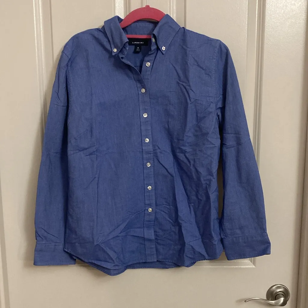 Land’s End 3/4 Sleeve Button Down Shirt - Image 3