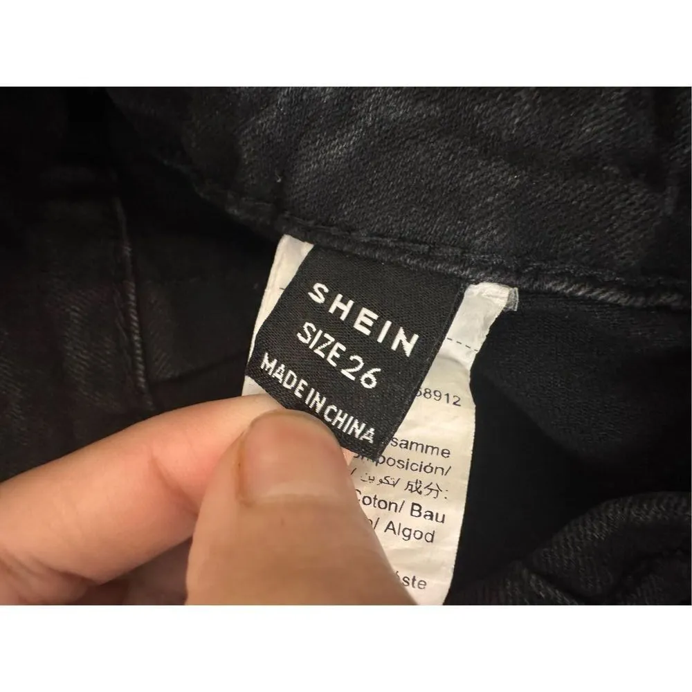 Shein Black High Waist Skinny Jeans – Size 26 Small Black - Image 3
