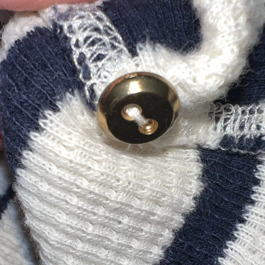 Vintage JCREW Striped‎ Henley Long Sleeve Shirt Size Small - Image 5