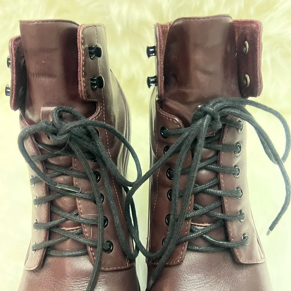 Aldo | Eggplant Platform Heeled Ankle Boots | 8.5  A17 - Image 8