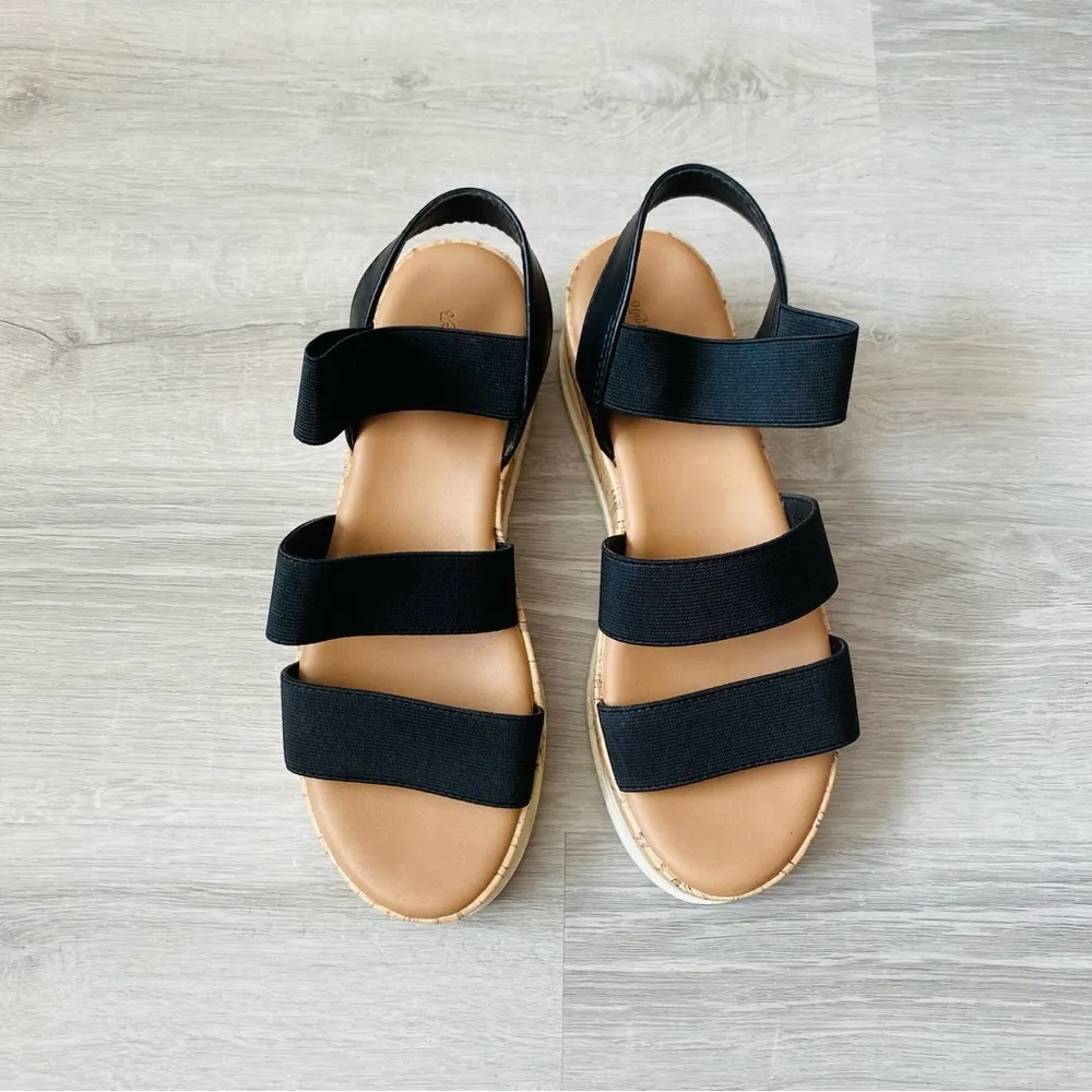 Universal Thread Elliot Strappy Platform Sandals Black Sz 8 - Image 2