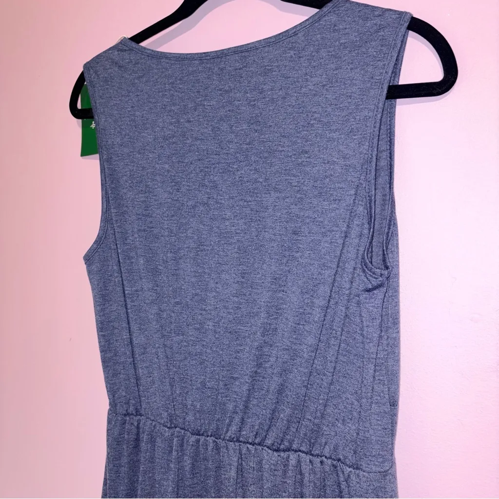 NEW Halara Sleeveless High Low Crossover Hem Flowy Midi Casual Dress Women M - Image 10