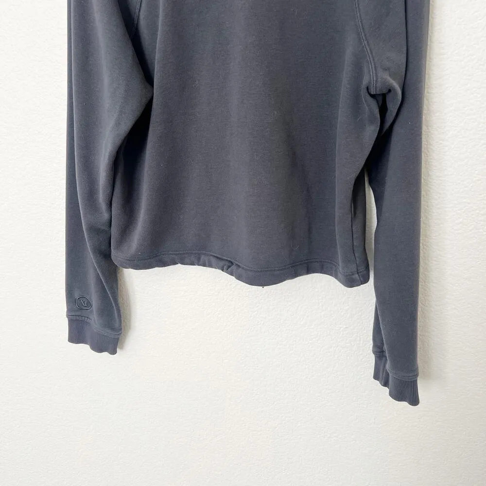 [Vuori] Charcoal Gray Sedona Half Zip Pullover Cropped Sweatshirt Size Small S - Image 9