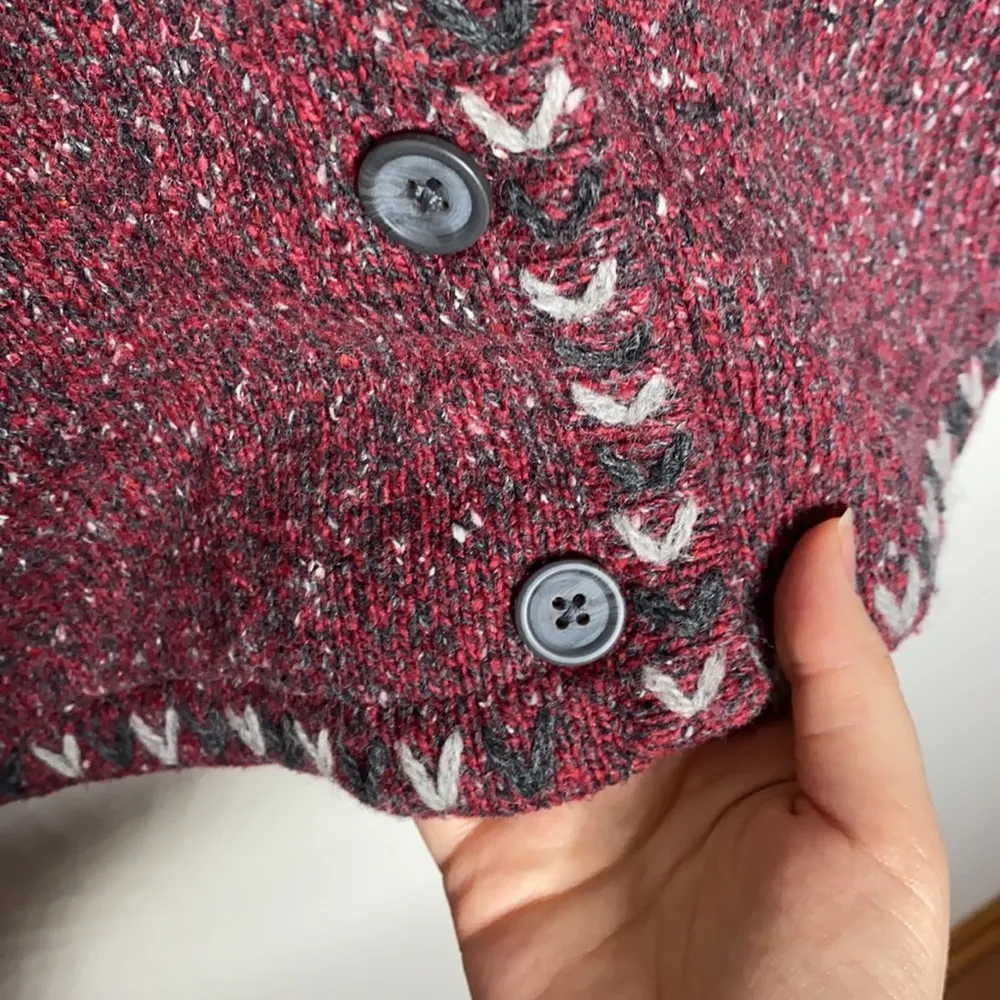 Woolrich vintage Ruby speckled wool blend buttoned cardigan size S - Image 8