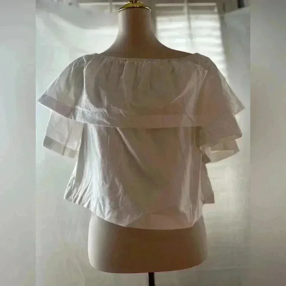 Mud Pie NWT  Elegant Off-Shoulder White Top - Image 5
