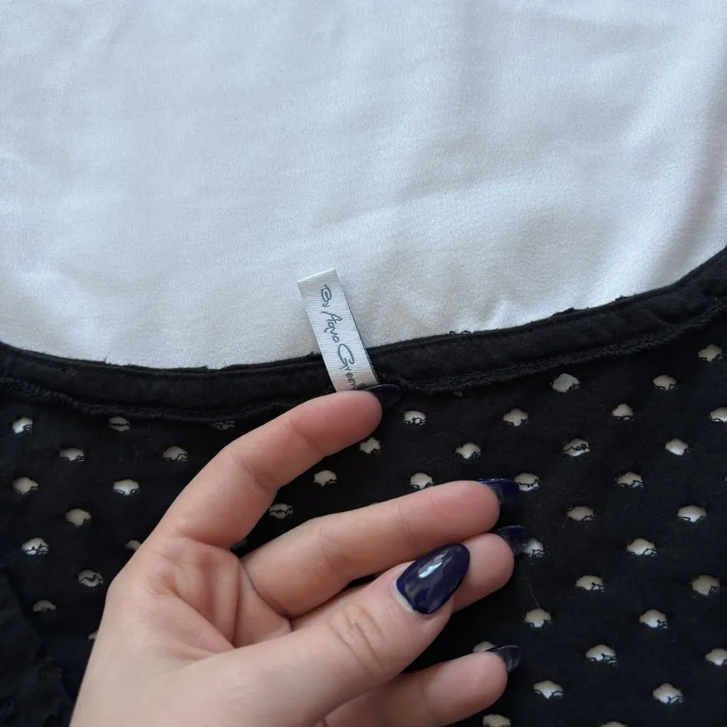 Eco Swim Beach Cover Up Dress Womens Size Small Black Grunge Gothic Summer - Image 4