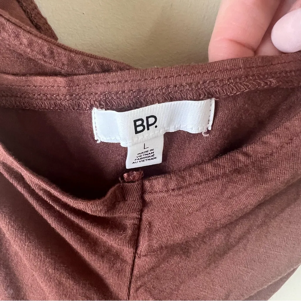 BP Nights Out Cutout Halter Minidress Brown Mink Size Large - Image 5