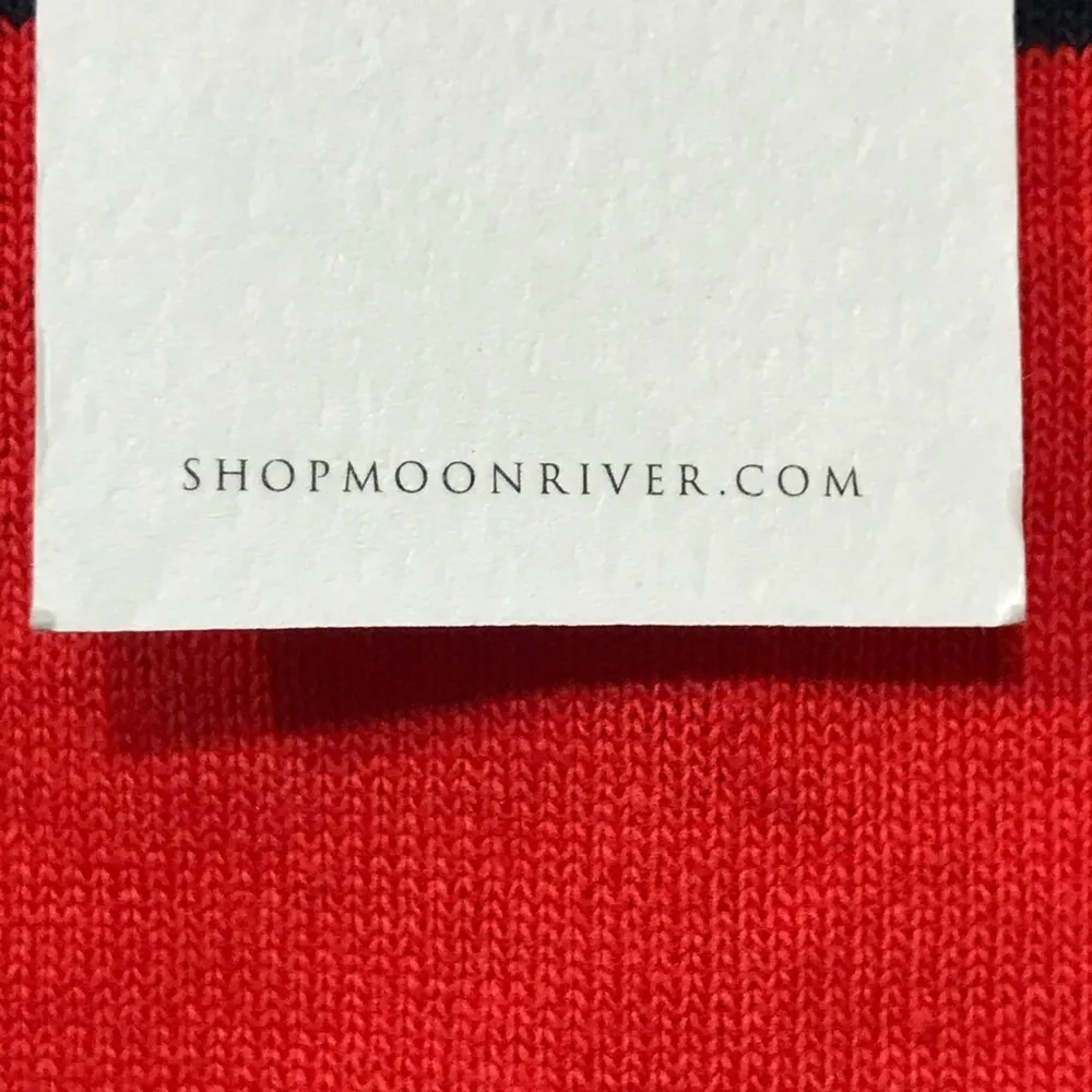 Moon River red white striped sweatshirt NWT XS nautical patriotic sailor‎ - Image 5