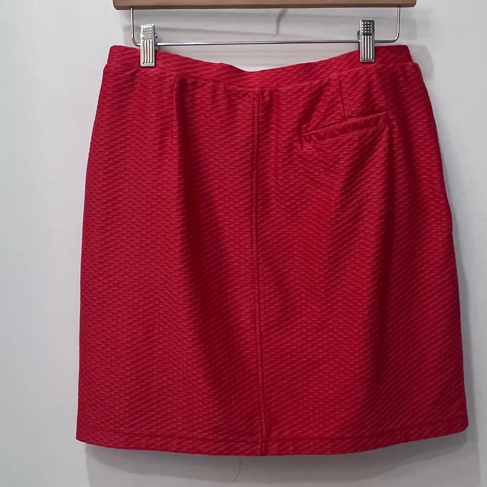 Monterey Club Skort Size Medium Red Orange Stretch Golf Tennis Skirt Med… - Image 4