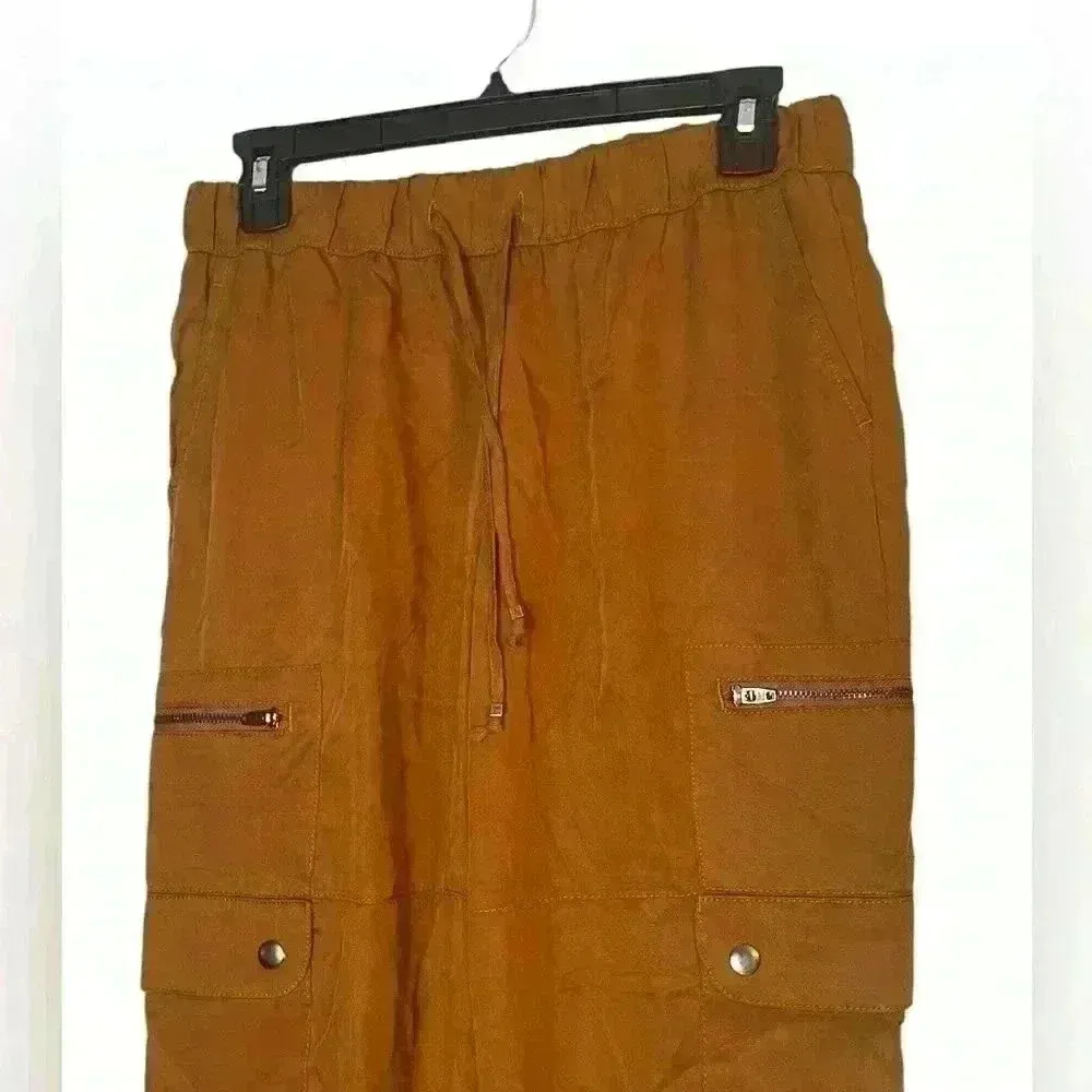 Banana Republic Tencel Cargo Jogger Pant Deep Camel XS Comfy Soft Relaxed - Image 6