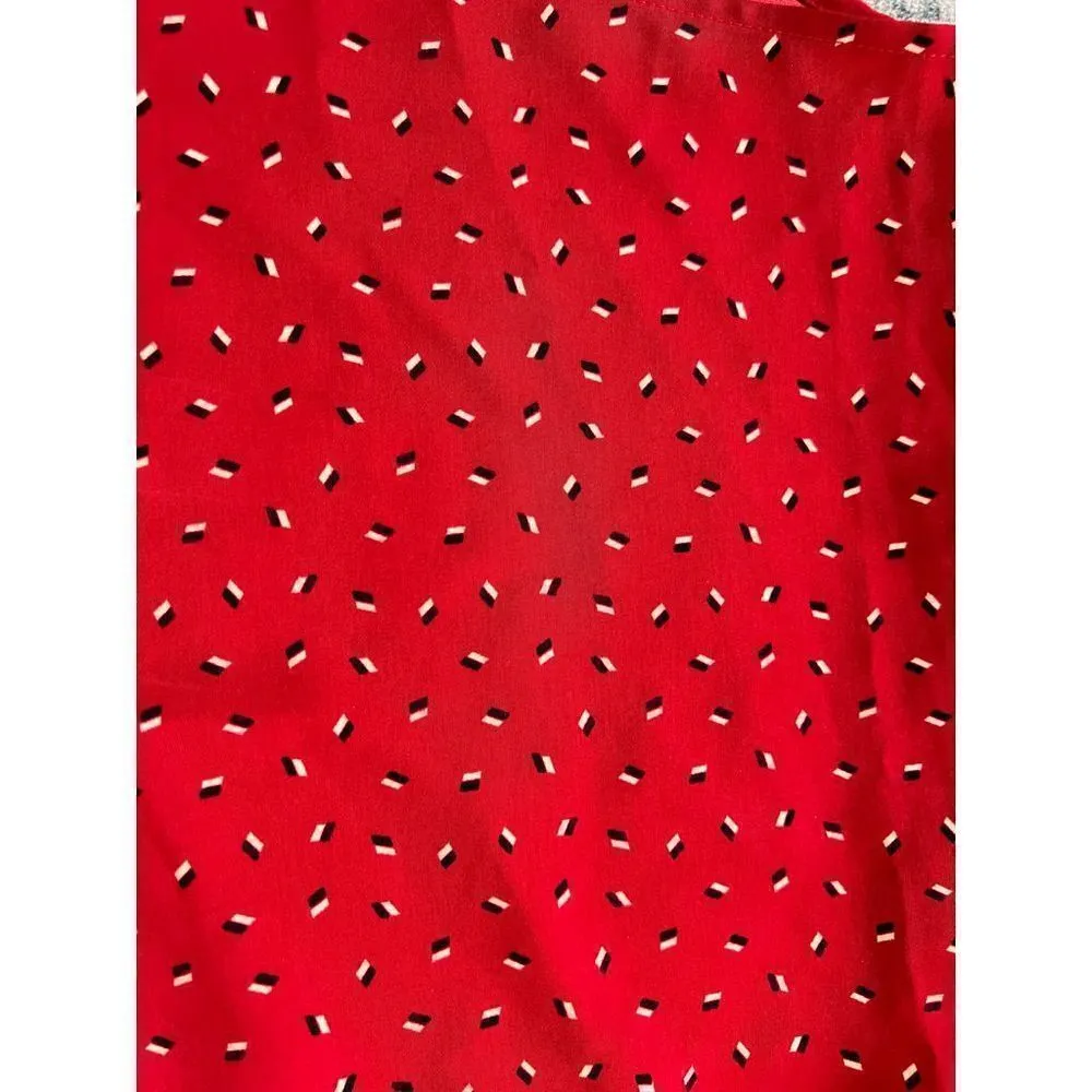 Tommy Hilfiger Red 3/4 Bell Sleeve Blouse XS - Image 8
