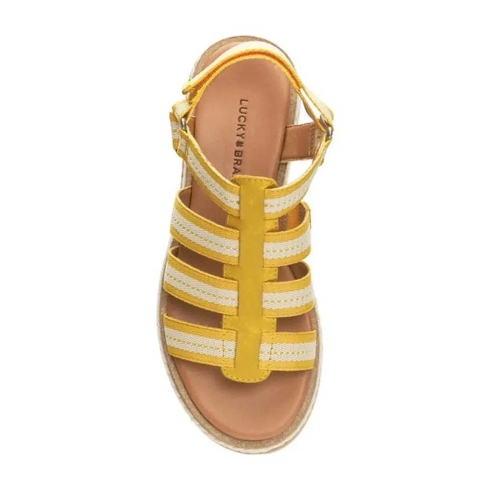 Emliey Gladiator Sandals Women's Shoes In Yellow Grey Size 7 - Image 3