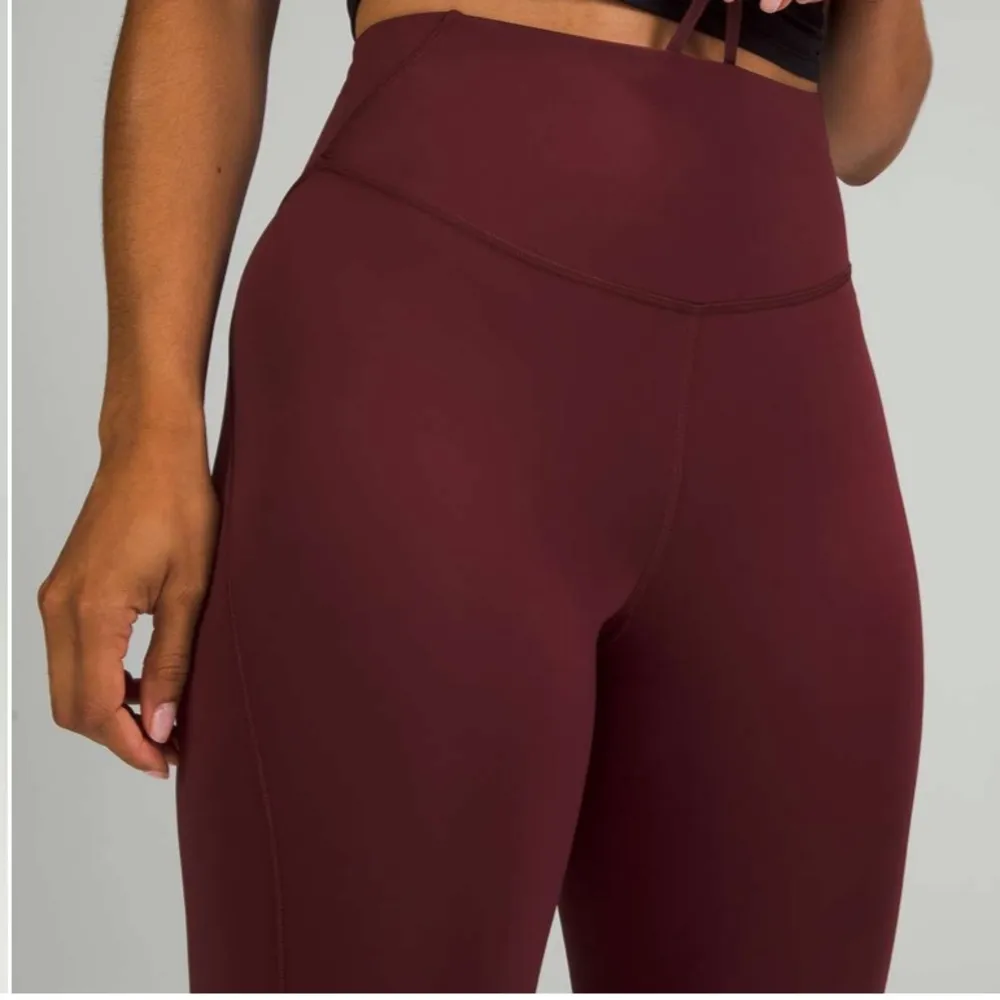 Lululemon  Base Pace High-Rise Leggings 25" in Red Merlot Size 18 - Image 3