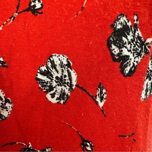 Philosophy‎ Dress Womens Large Red Floral V-Neck Adjustable Lace Up Back Summer - Image 5