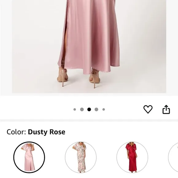 PETAL &‎ PUP $99 NWOT Dusty Rose Ricki Maxi dress US S - Image 3