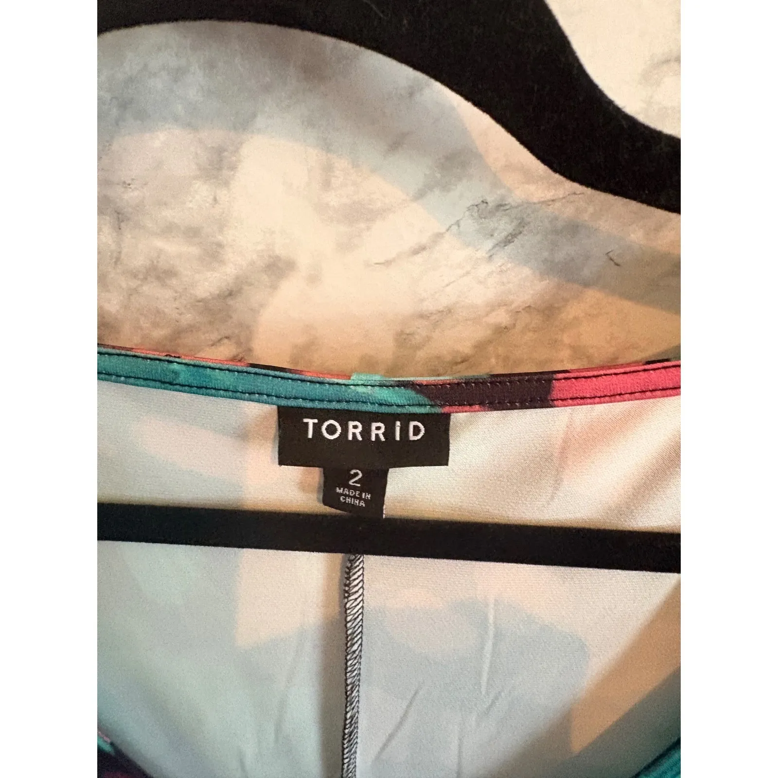 Torrid 2 Floral Butterfly Mini Studio Knit Cinch‎ Front Skater Dress 2x  18 20 - Image 5