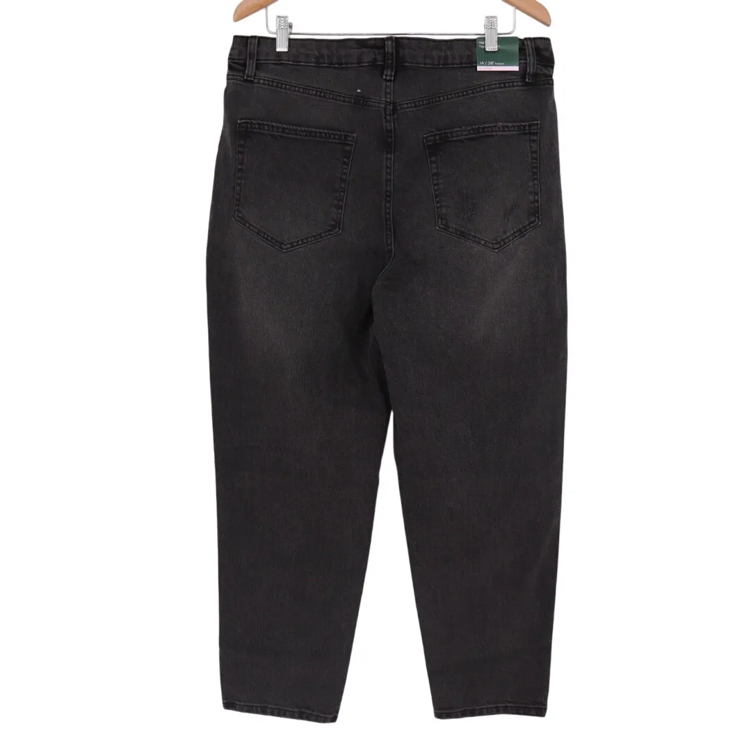 Wild Fable Black Wash High Rise Tapered Jeans Distressed Size 14 - Image 9