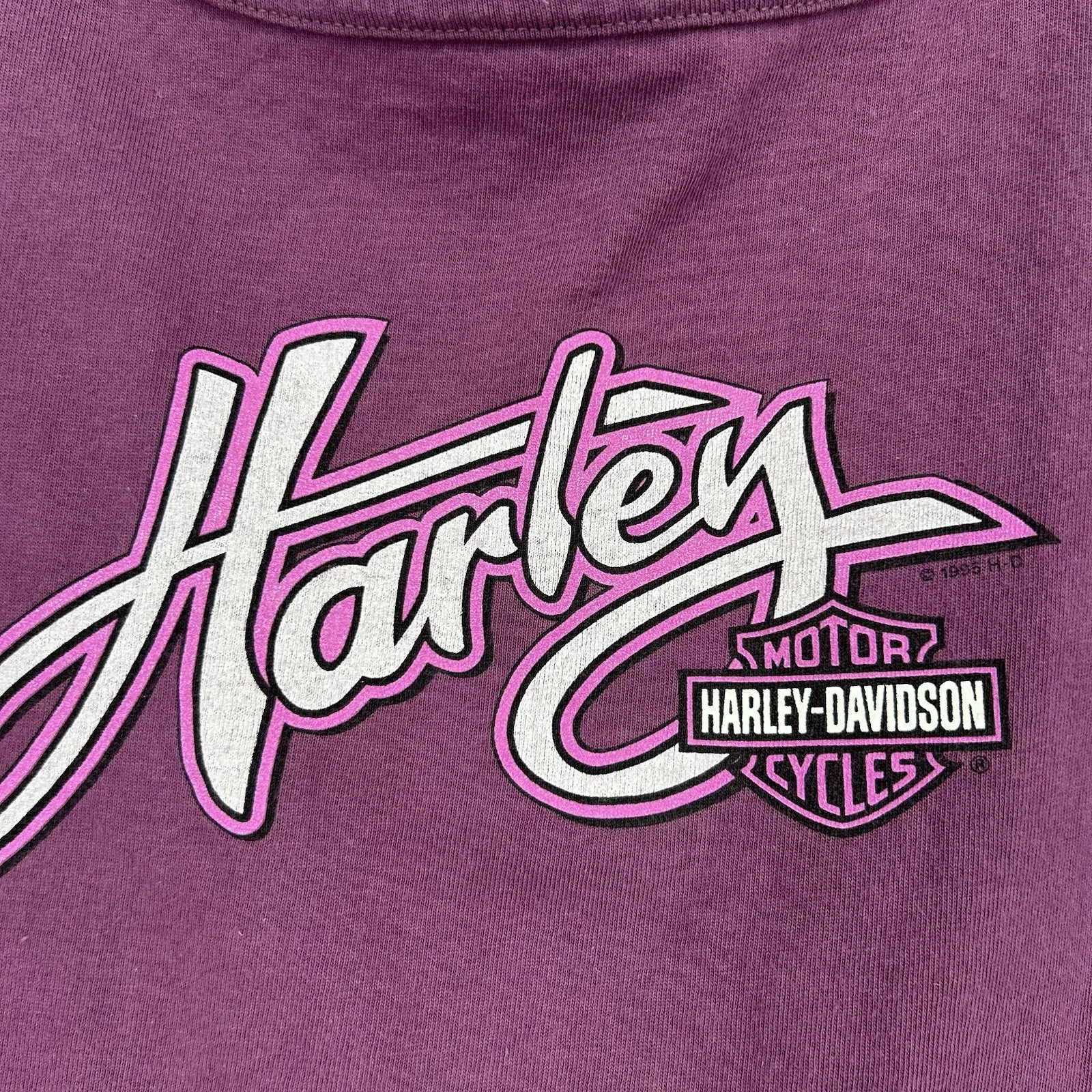 Vintage Harley Davidson Womens Tank Top Purple Austin Texas Sleeveless Size XXL - Image 4