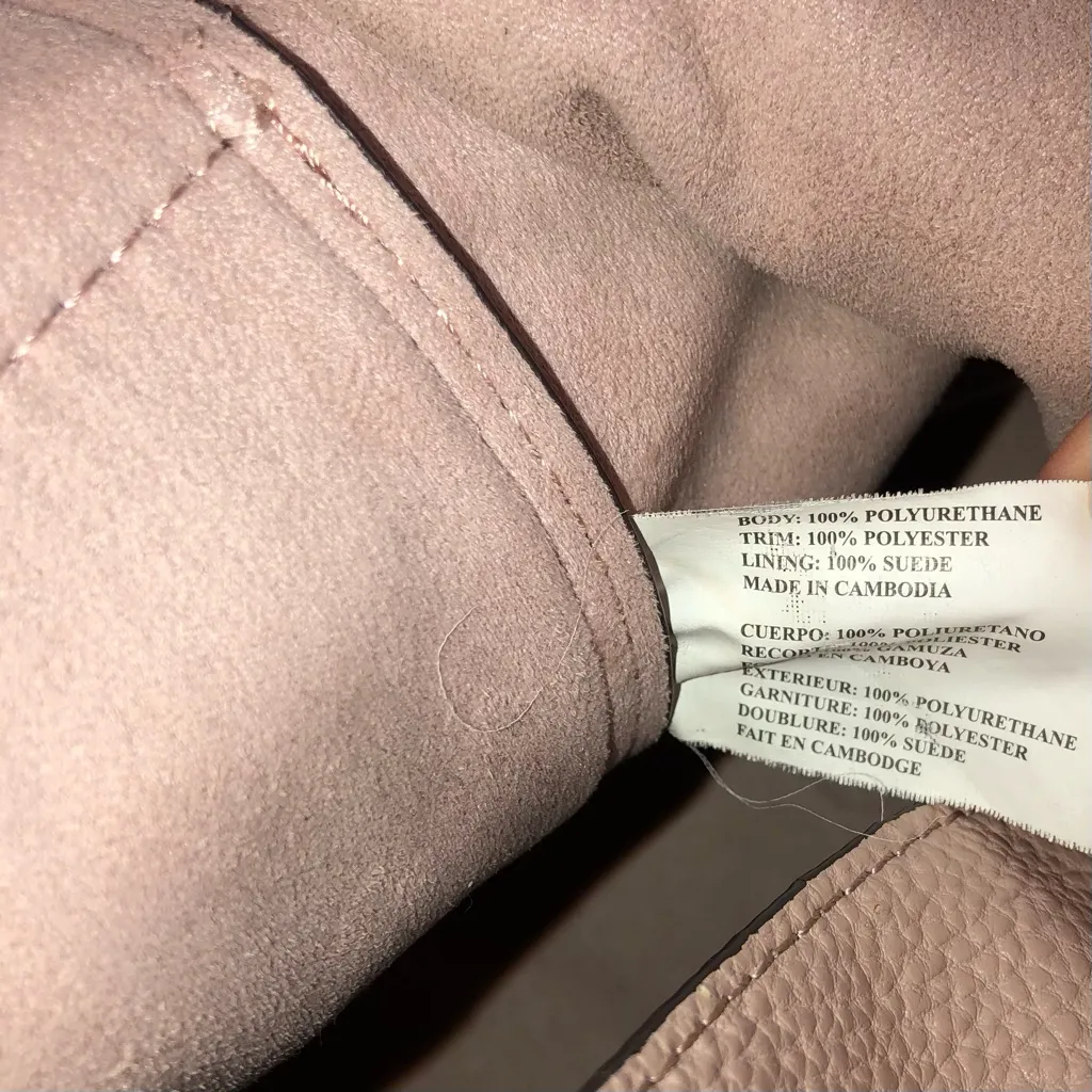 Steve Madden‎ Faux Leather Tote Bag Blush Pink - Image 9