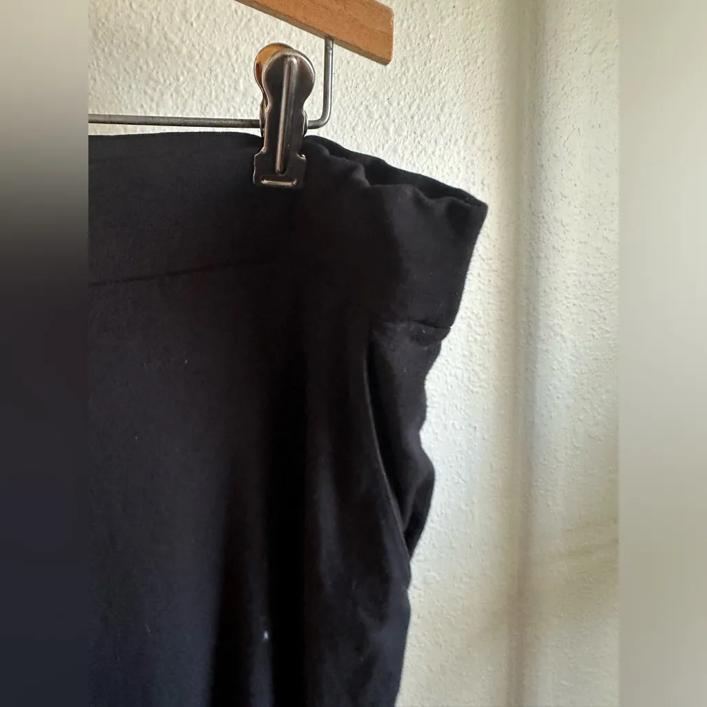 EILEEN FISHER BLACK Legging with large elastic waistband. - Image 5