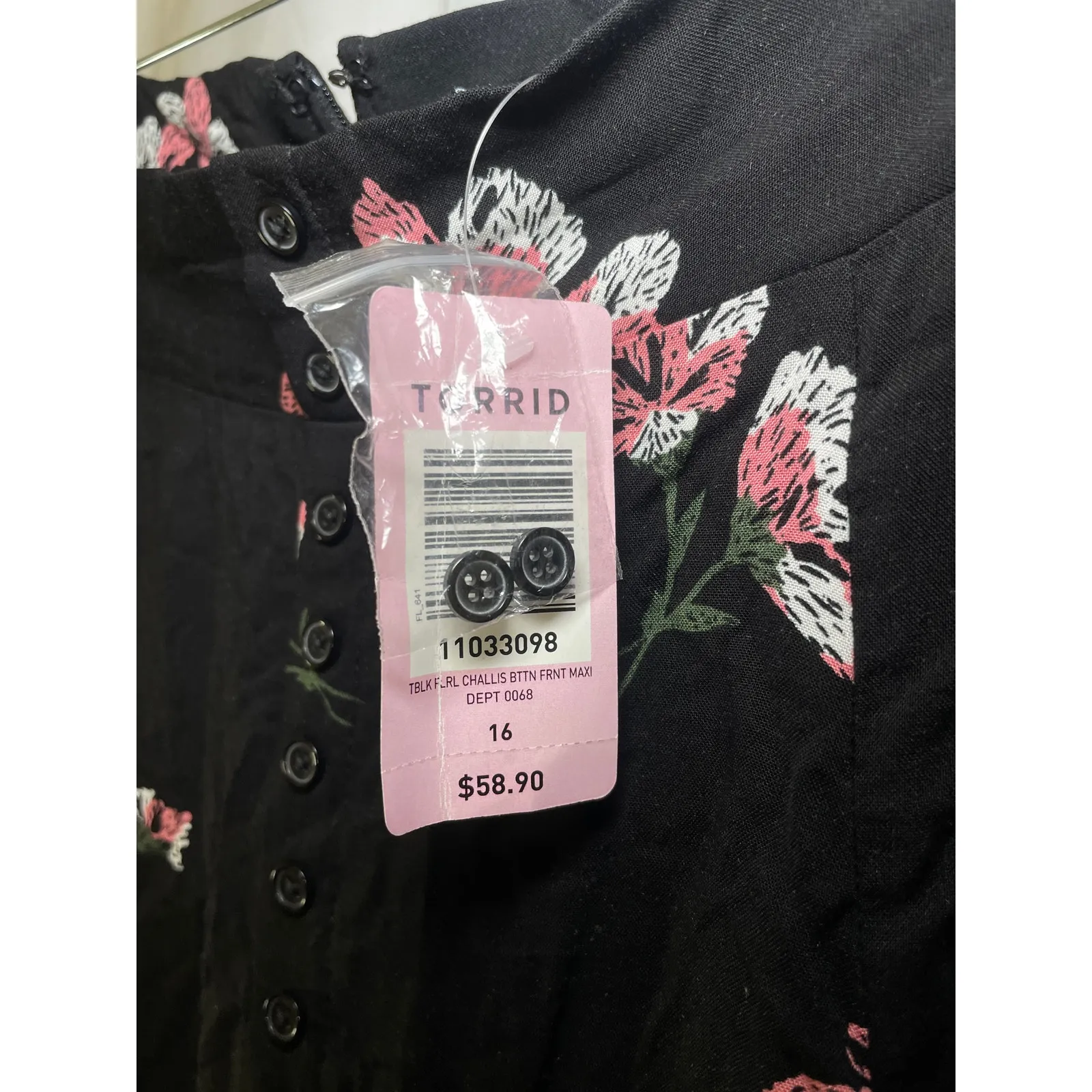 NWT TORRID Floral Maxi Skirt - Womens Size 16 - Black Floral Print - Image 5