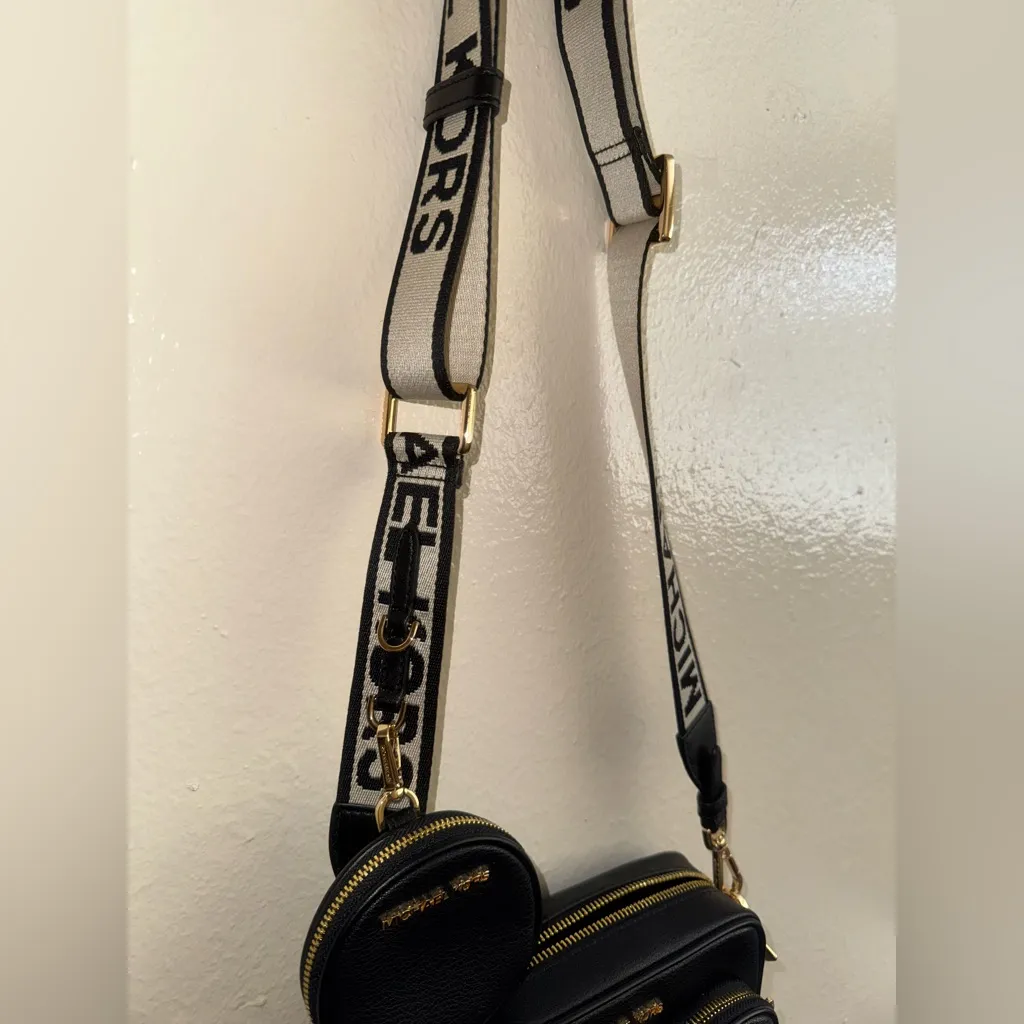 Michael Kors Jet Set Medium Leather Crossbody Bag with Case - Image 4