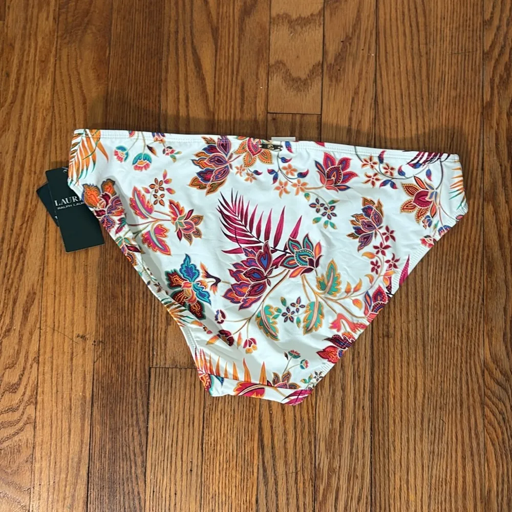 Ralph Lauren LRL  Jacobean Floral Hipster Bikini Bottom size‎ 12 NWT - Image 4