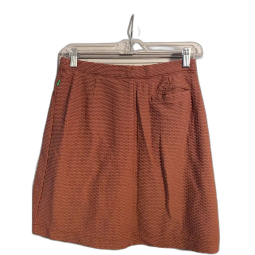 Tail Tech golf XS skirt skort rust brown front zipper textured - Image 2