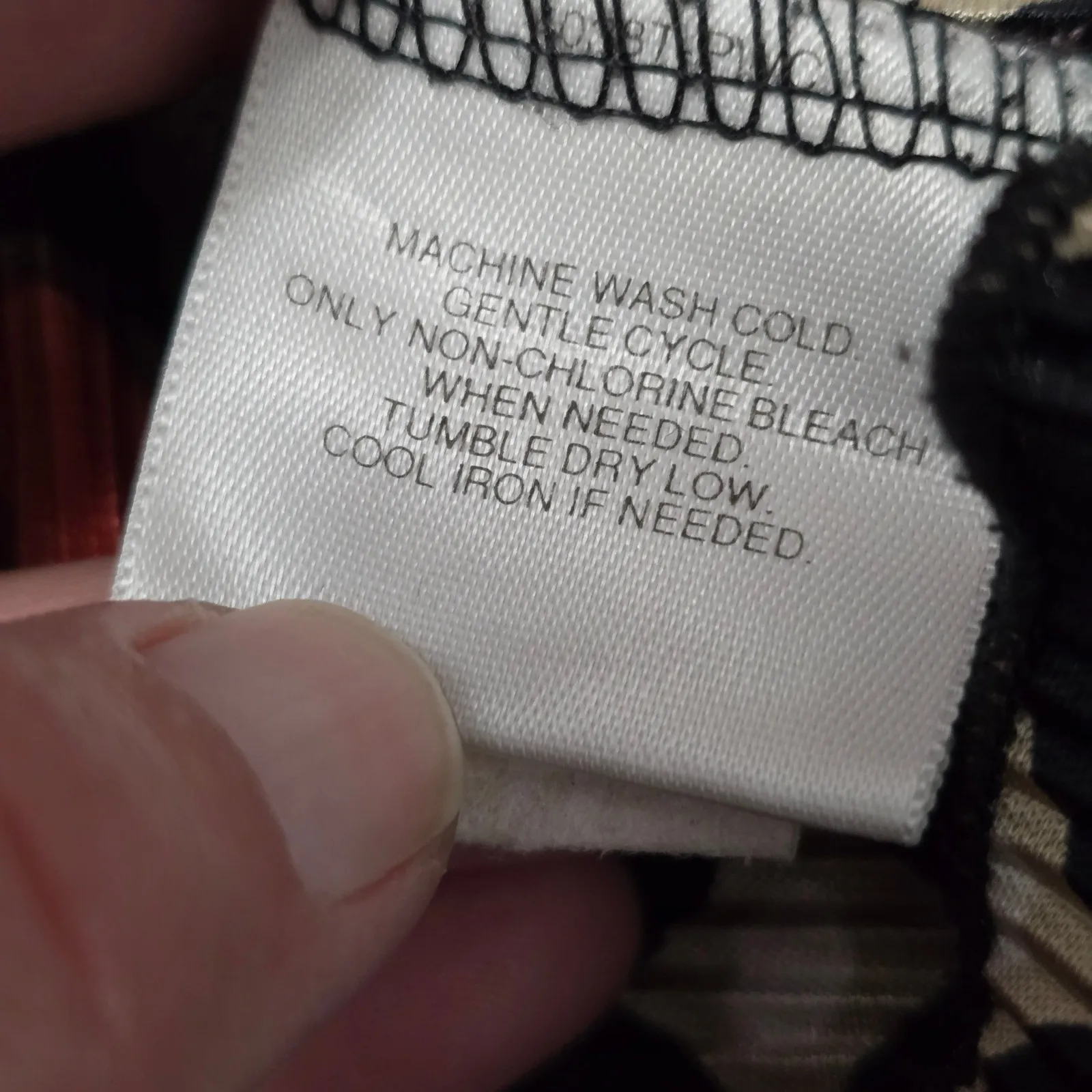 Apostrophe Red Black Geometric Plisse Pleat Long Sleeve V Neck Blouse Large Y2K - Image 7