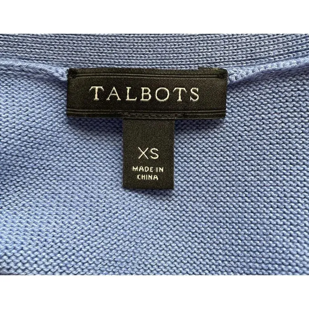 Talbots Periwinkle Cardigan Button Up Women’s Long Sleeve Sweater Size XS‎ - Image 6