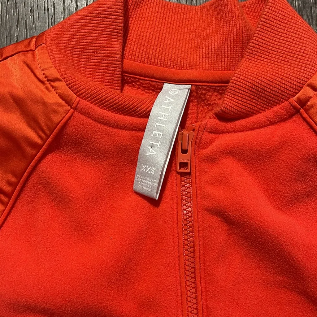Athleta Women’s Jacket Zion Microfleece Zip Unlined Lightweight Bomber Size‎ XXS - Image 2