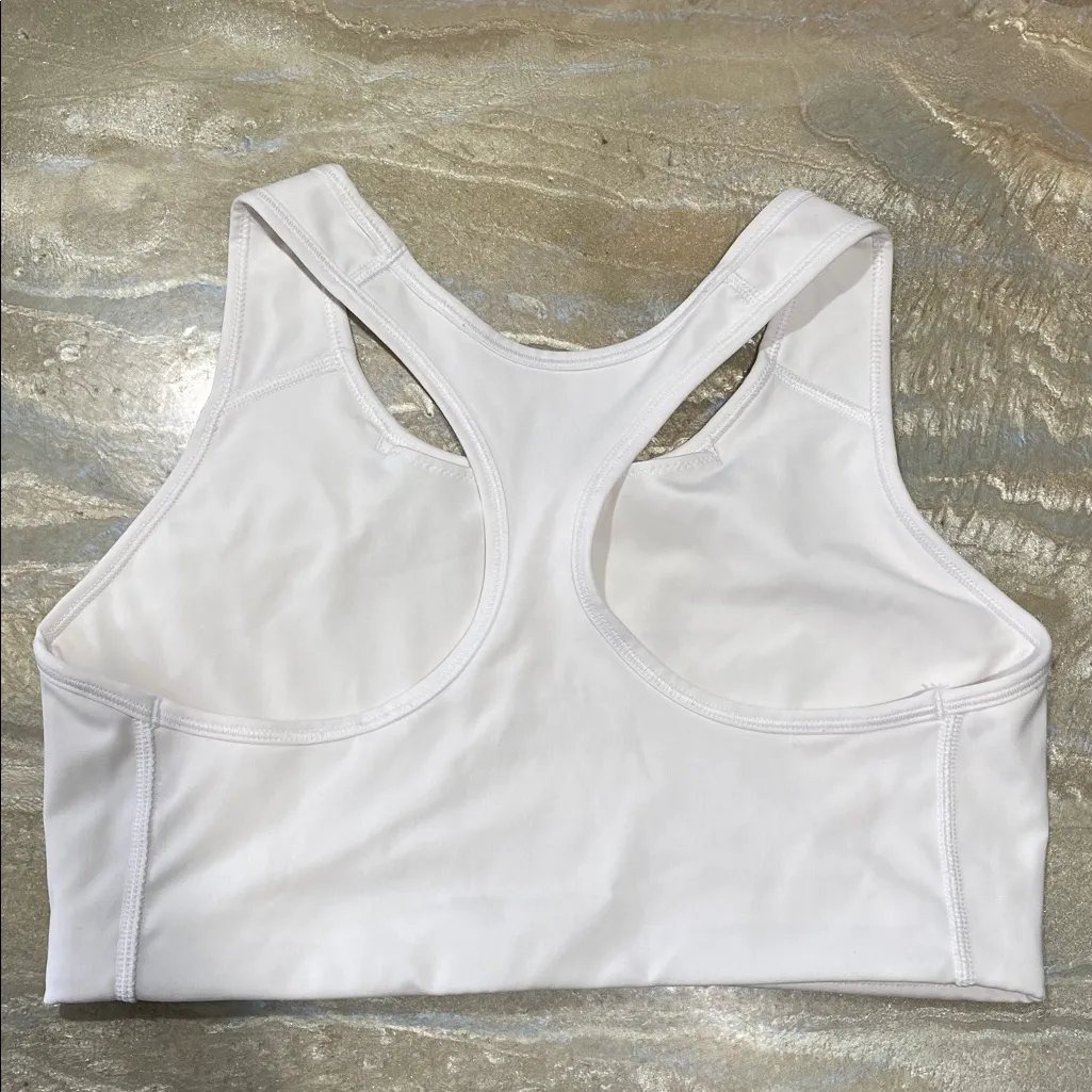 Nike Women's Swoosh Medium Support No Padded White Sports Bra Size L - Image 4