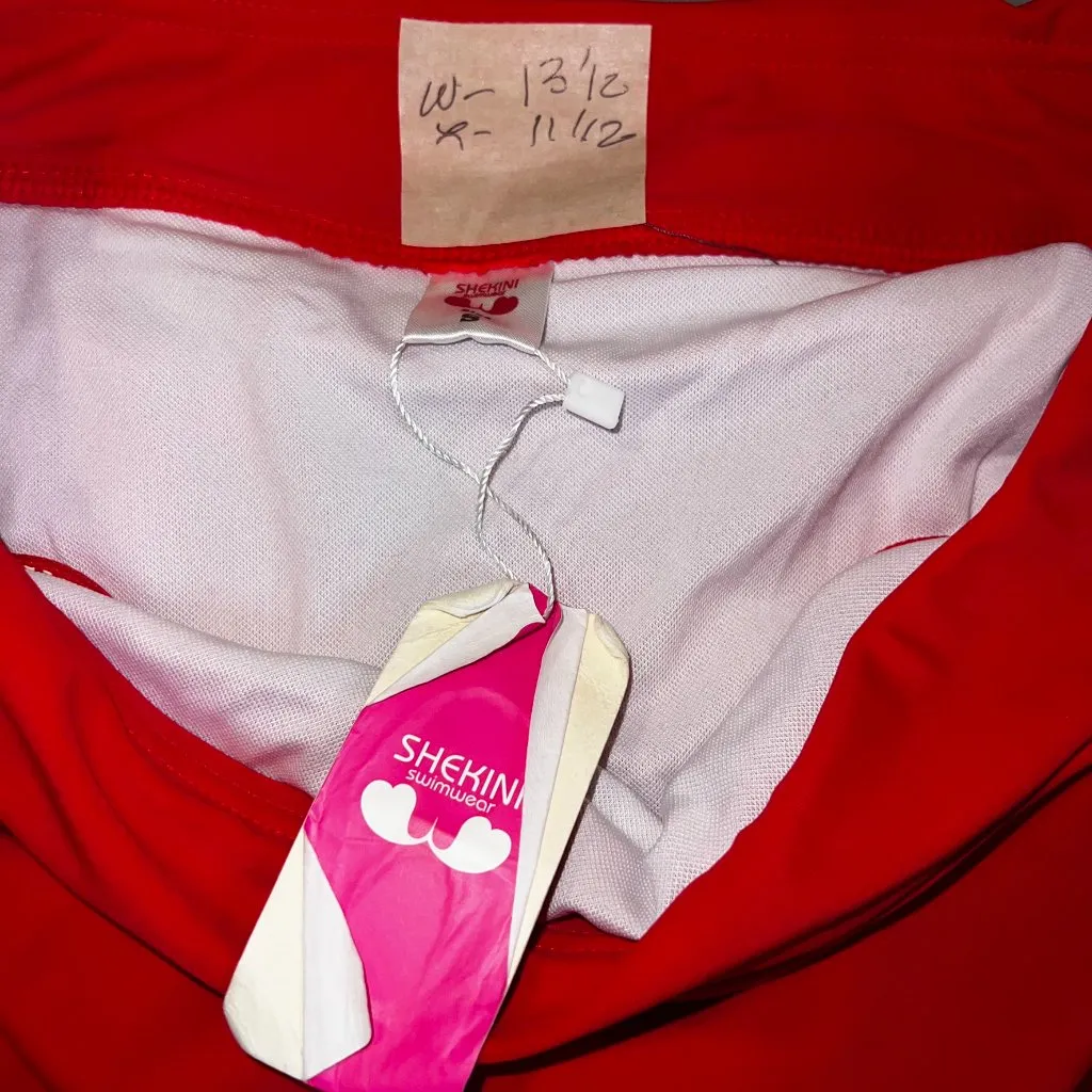 SHEKINI Red Swim Skirt Women’s Small – Built - Image 4