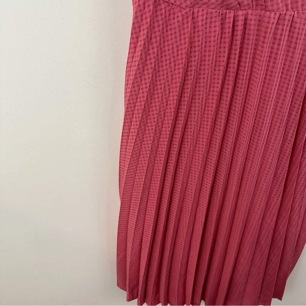 GAL MEETS GLAM Rose Pink “Angelica” Faux Wrap Fit Flare Dress Size 6 Women's - Image 4