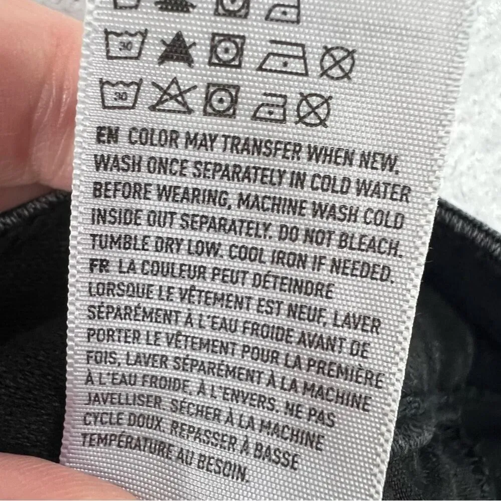 American Eagle Hi Rise Shortie Super Super Stretch X Black Crochet Detail Size 8 - Image 11