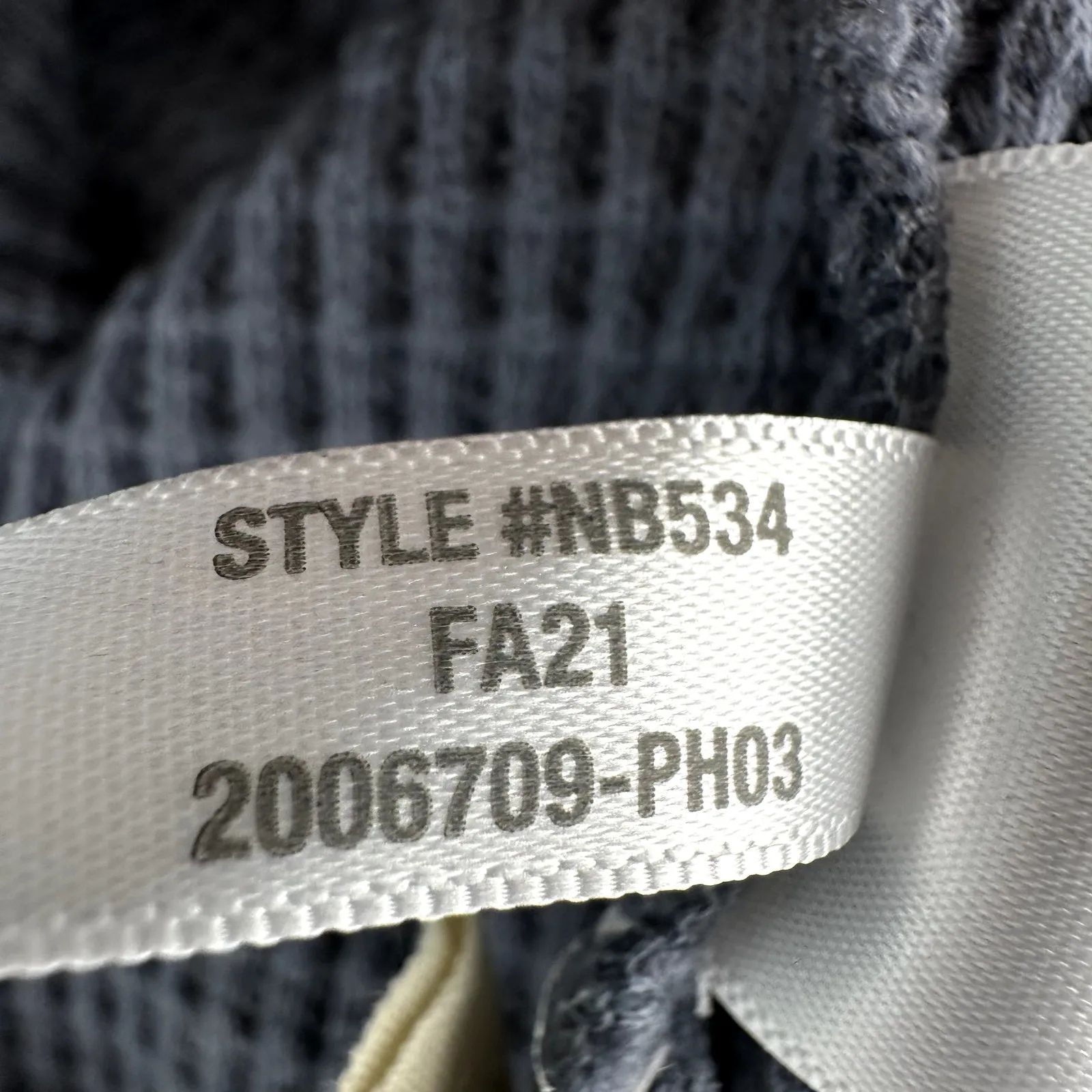 Madewell Mockneck Waffle Sweatshirt Tee Thermal Knit Sunfaded Indigo Blue S - Image 5