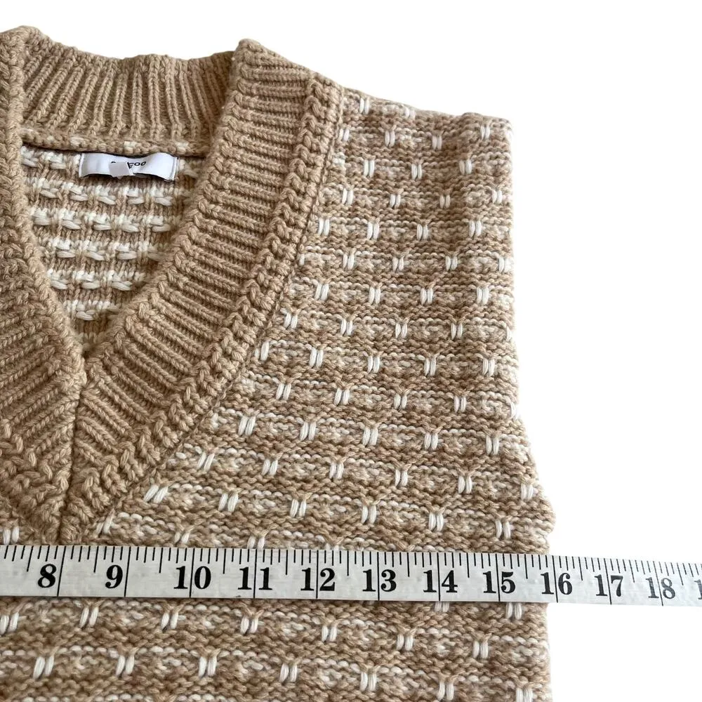 Suncoo Tan Parisian Chunky Knit V - Image 4
