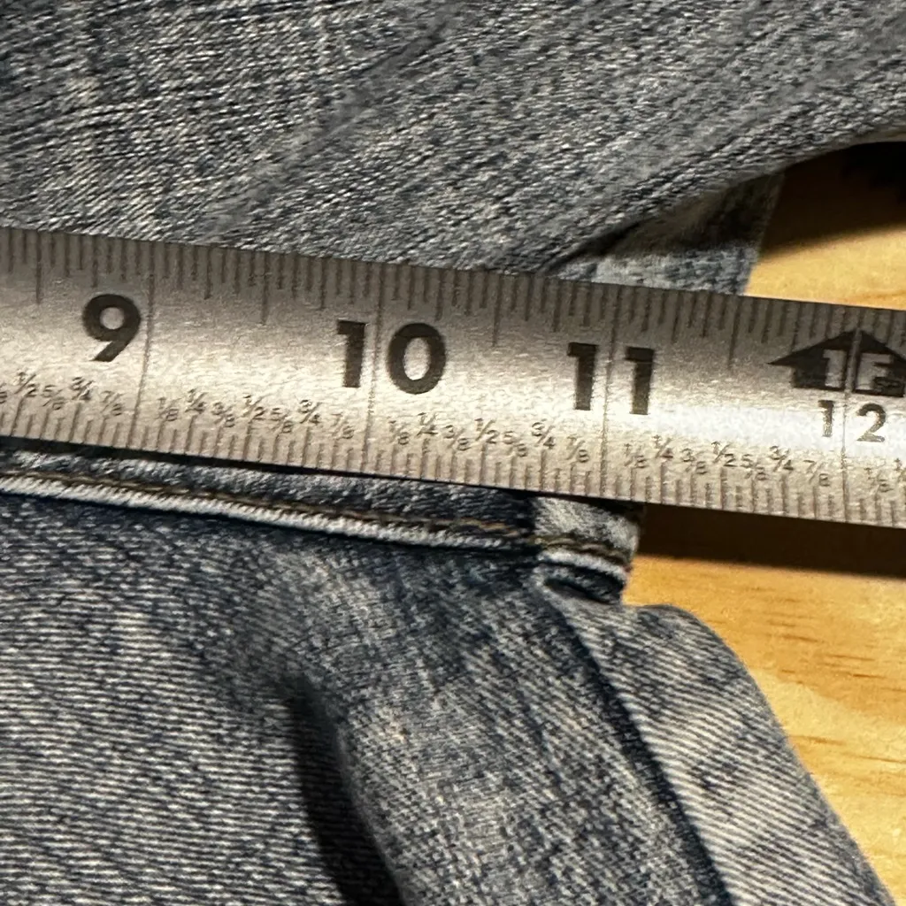 90s vintage gaucho capri wide leg jeans size 13 low rise Blue - Image 8