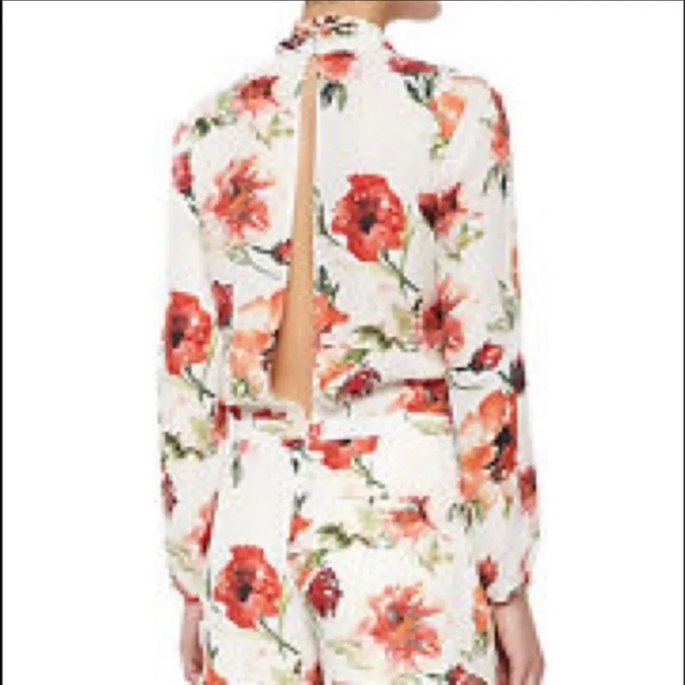Haute Hippie Silk Floral Open Back Romper - Image 2