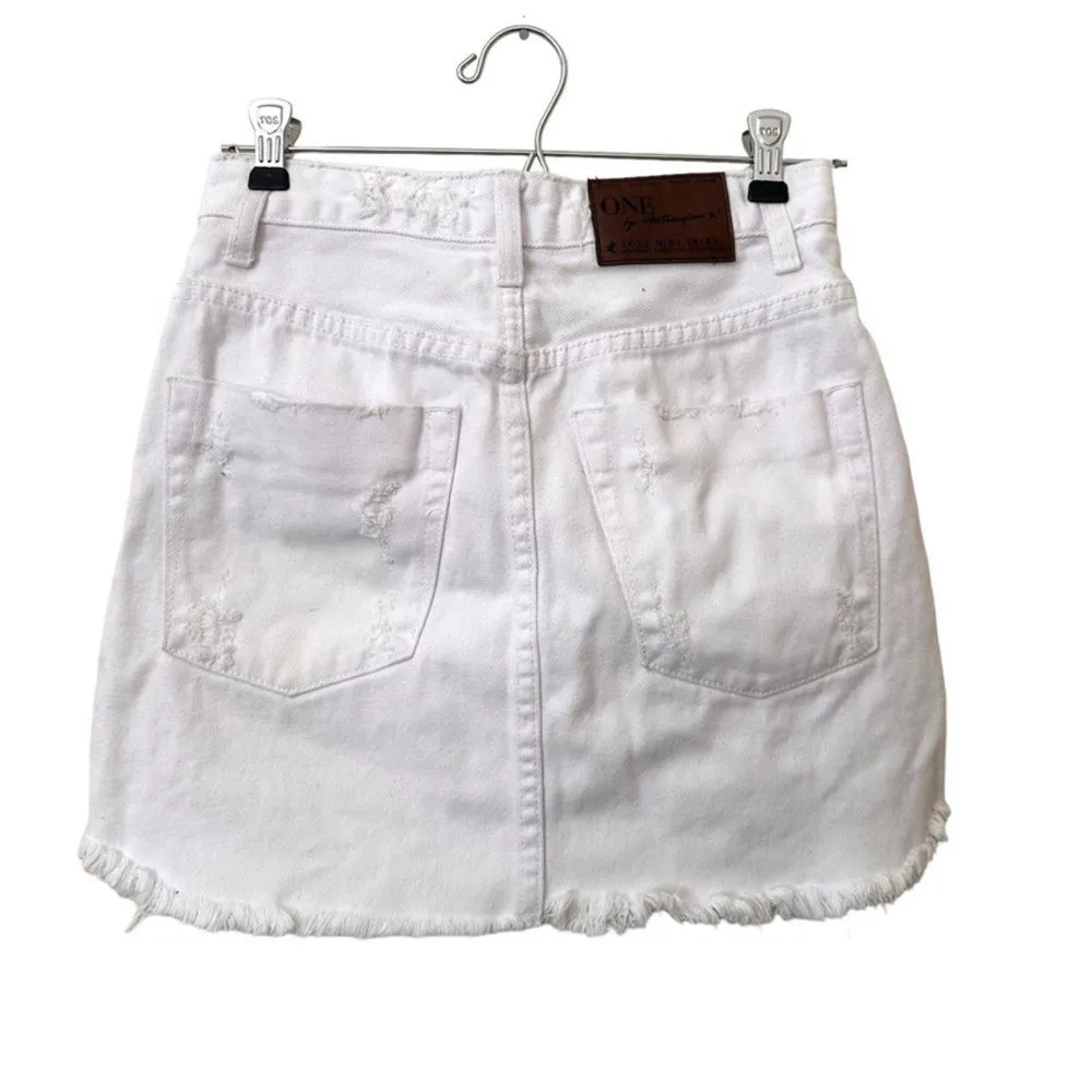 ONE TEASPOON 2020‎ Mini Skirt Distressed Denim Sz 26 - Image 3