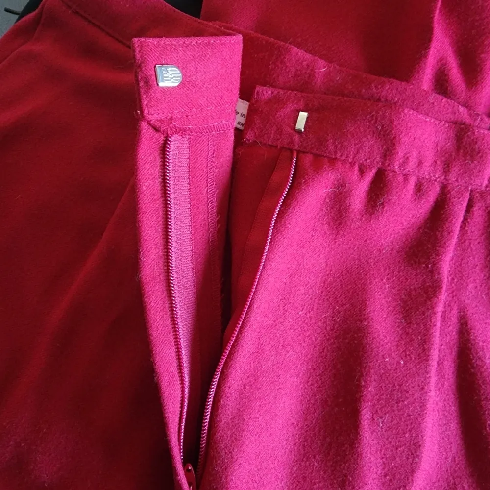 Vintage Red Dress Work Slacks Pants Size 12 - Image 8