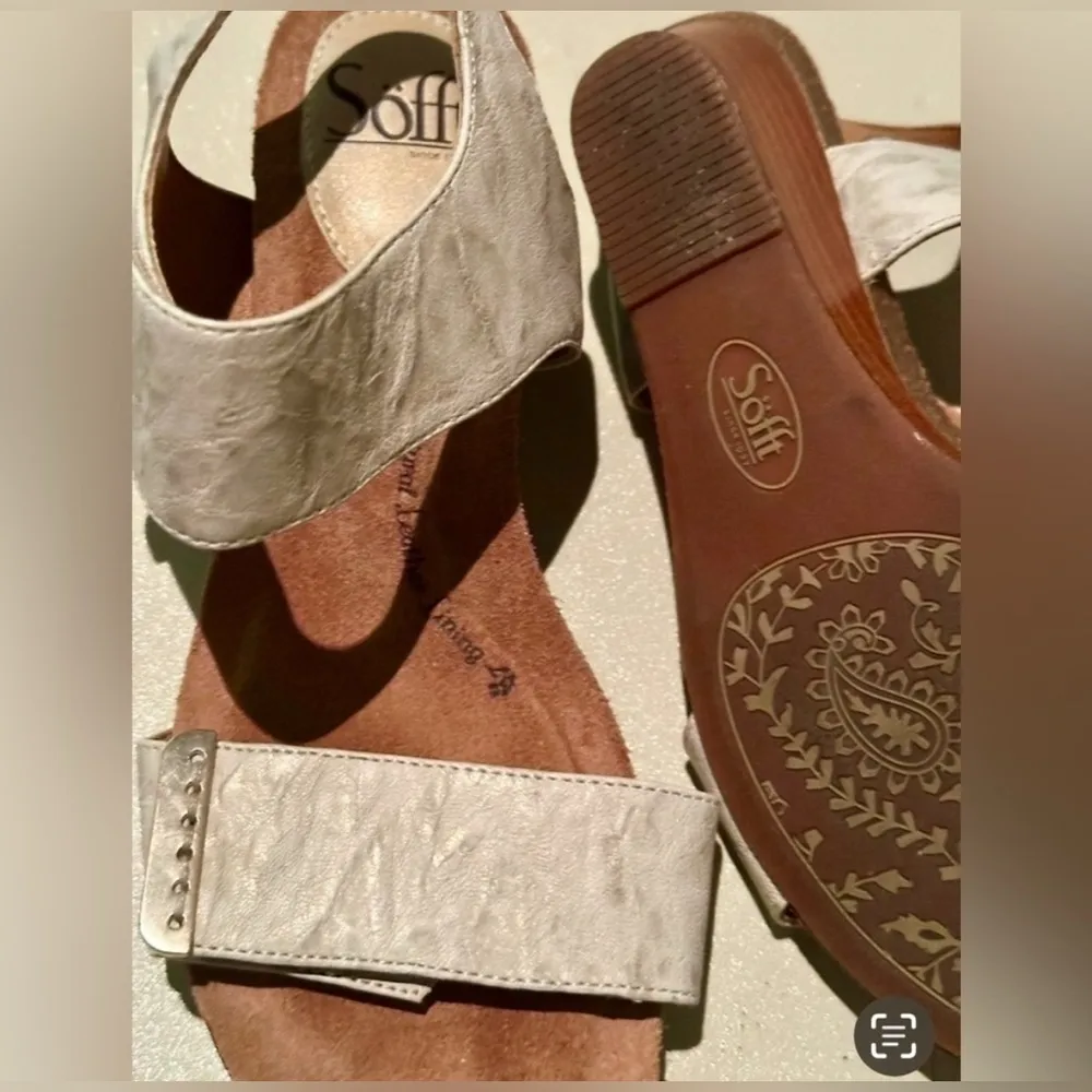 Söfft Genuine Leather Sandals Size 7.5 w White - Image 6