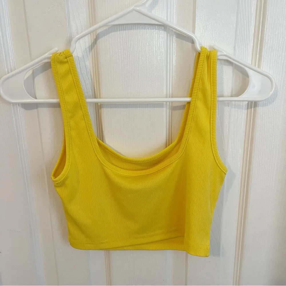 Square Neck Rib-Knit Tank Top - Image 3