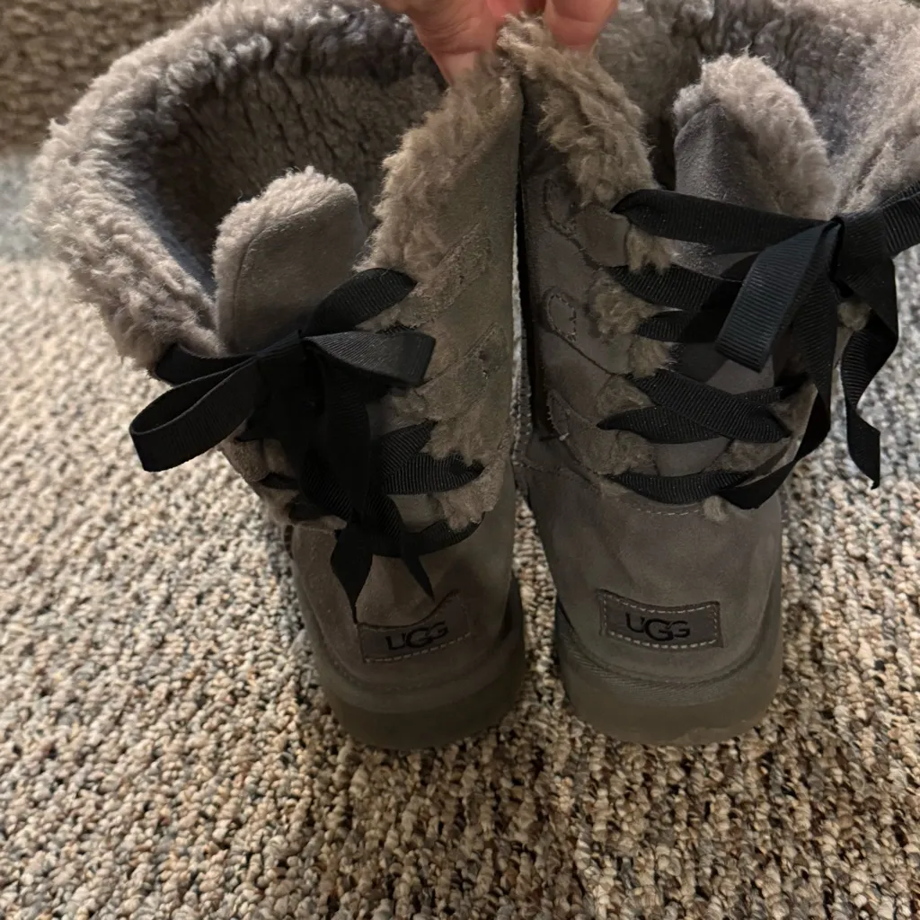 Gray Suede UGGs Winter Boots - Image 2