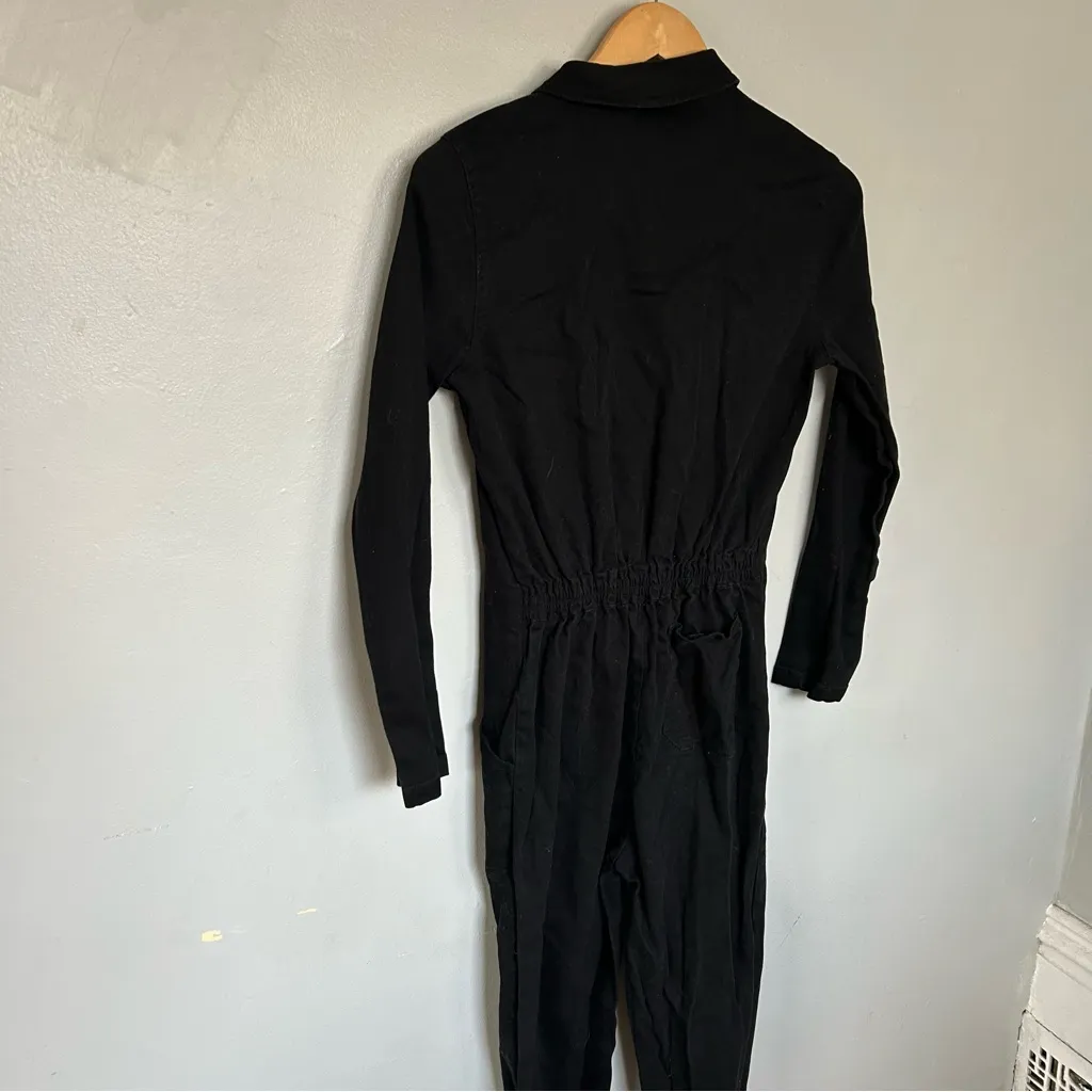 Nasty Gal Black Denim Collection Jumpsuit Medium - Image 6